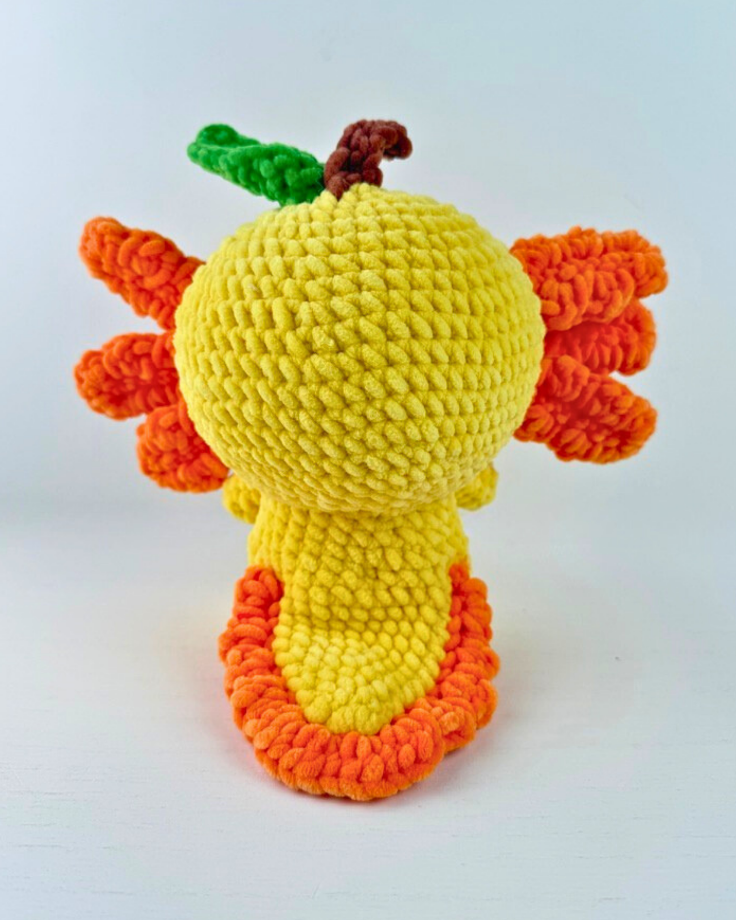 Mango Axolotl Plush | Yellow Crochet Amigurumi Plushie | Cute Handmade Gift