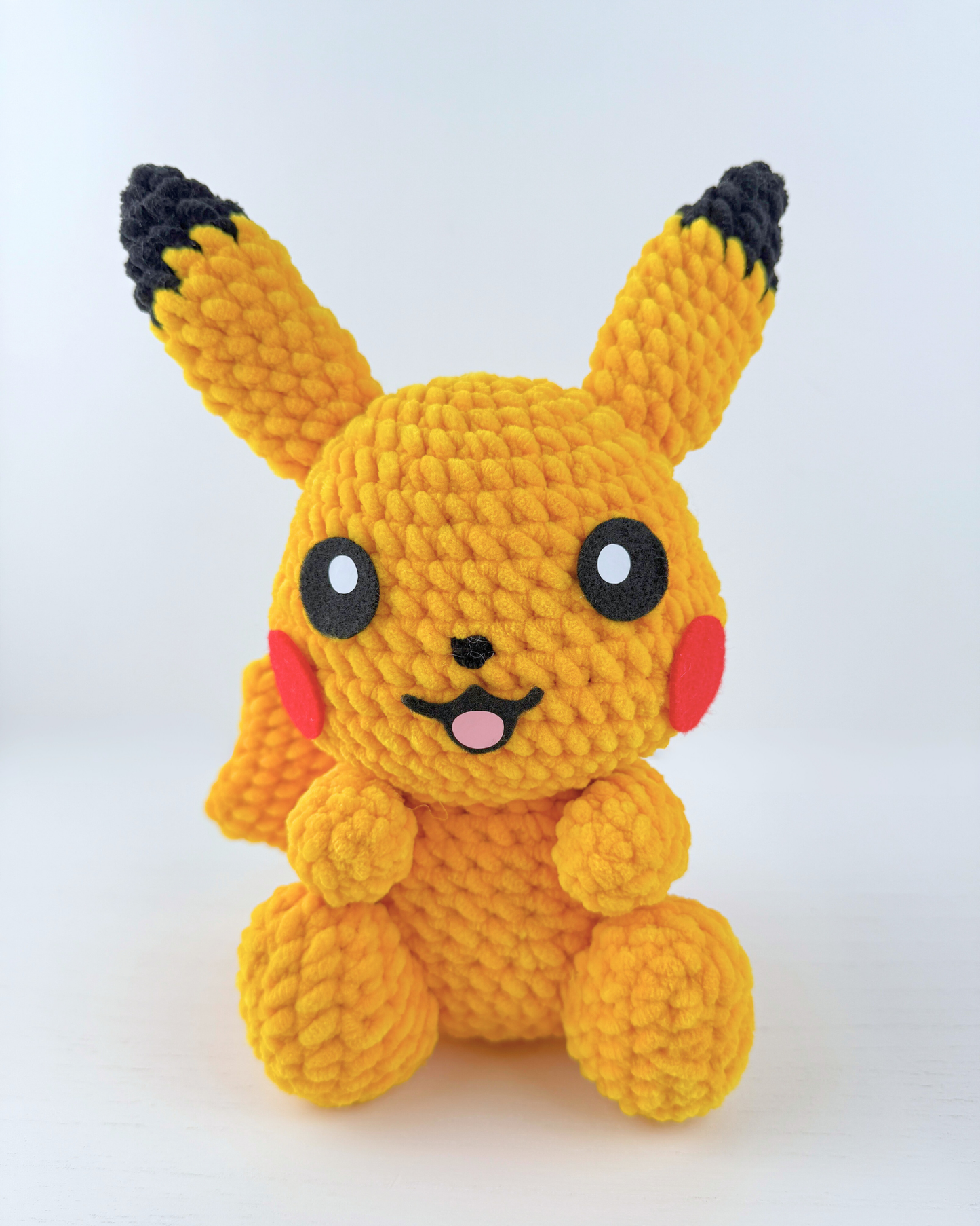 Electric Mouse Plush | Yellow Crochet Amigurumi Plushie | Cute Handmade Gift