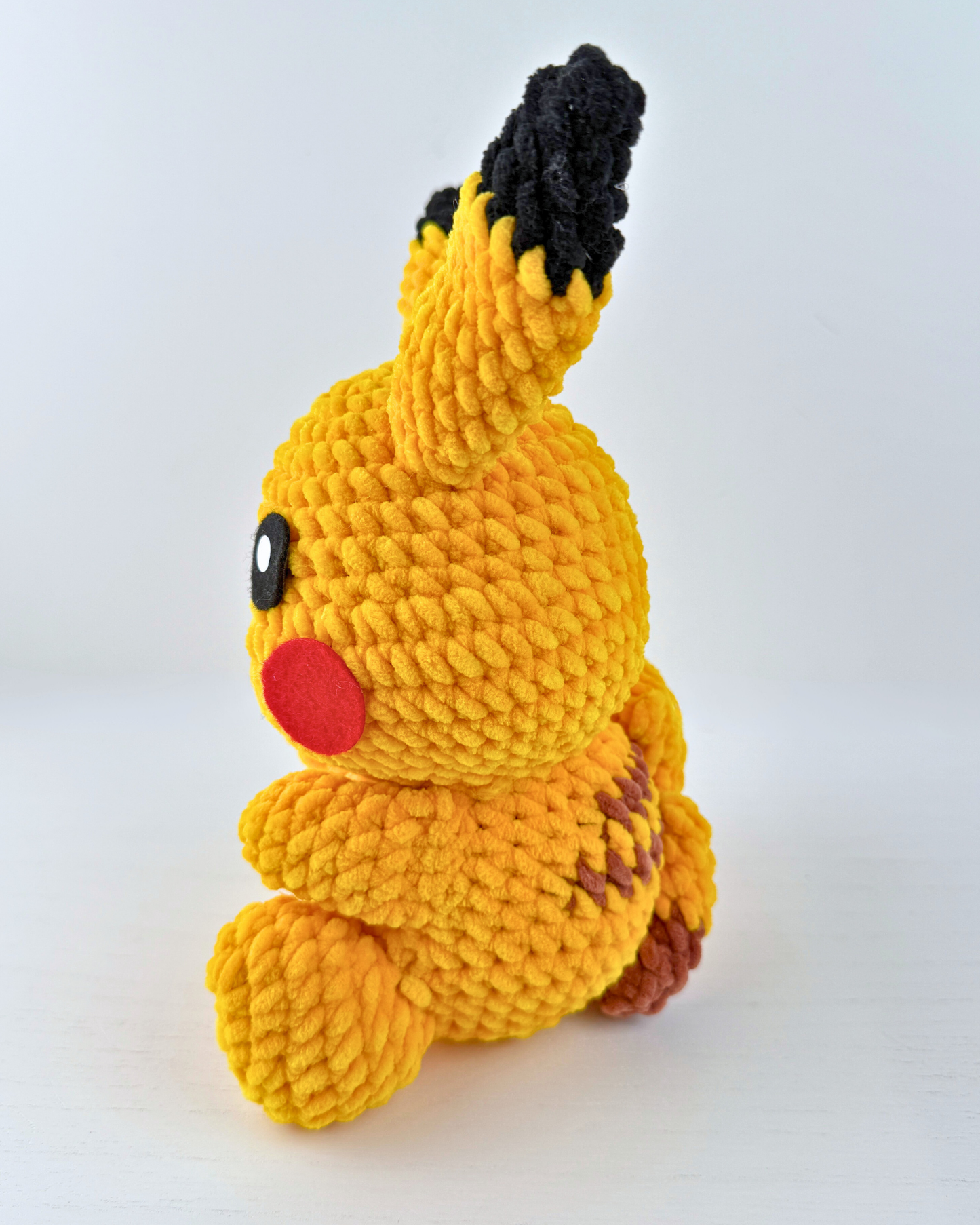 Electric Mouse Plush | Yellow Crochet Amigurumi Plushie | Cute Handmade Gift