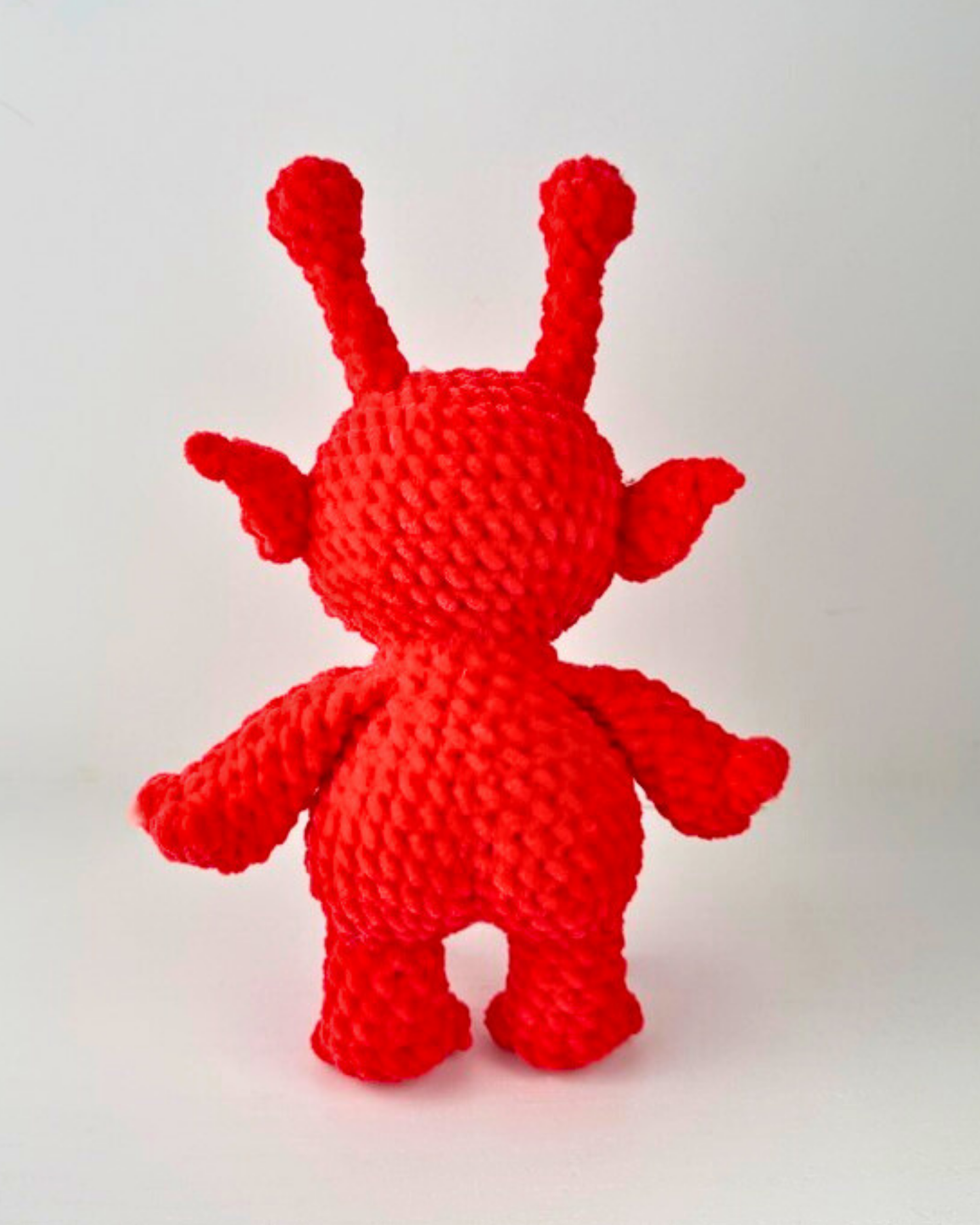Red Alien Martian Plush | Sci-Fi Crochet Amigurumi Plushie | Cute Handmade Gift