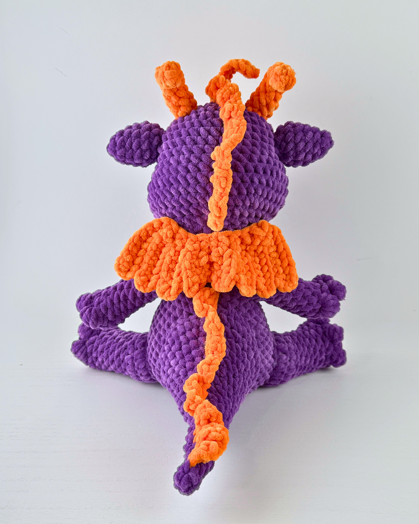 Dreamscale Fantasy Dragon Plush | Purple Crochet Amigurumi Plushie | Cute Handmade Gift