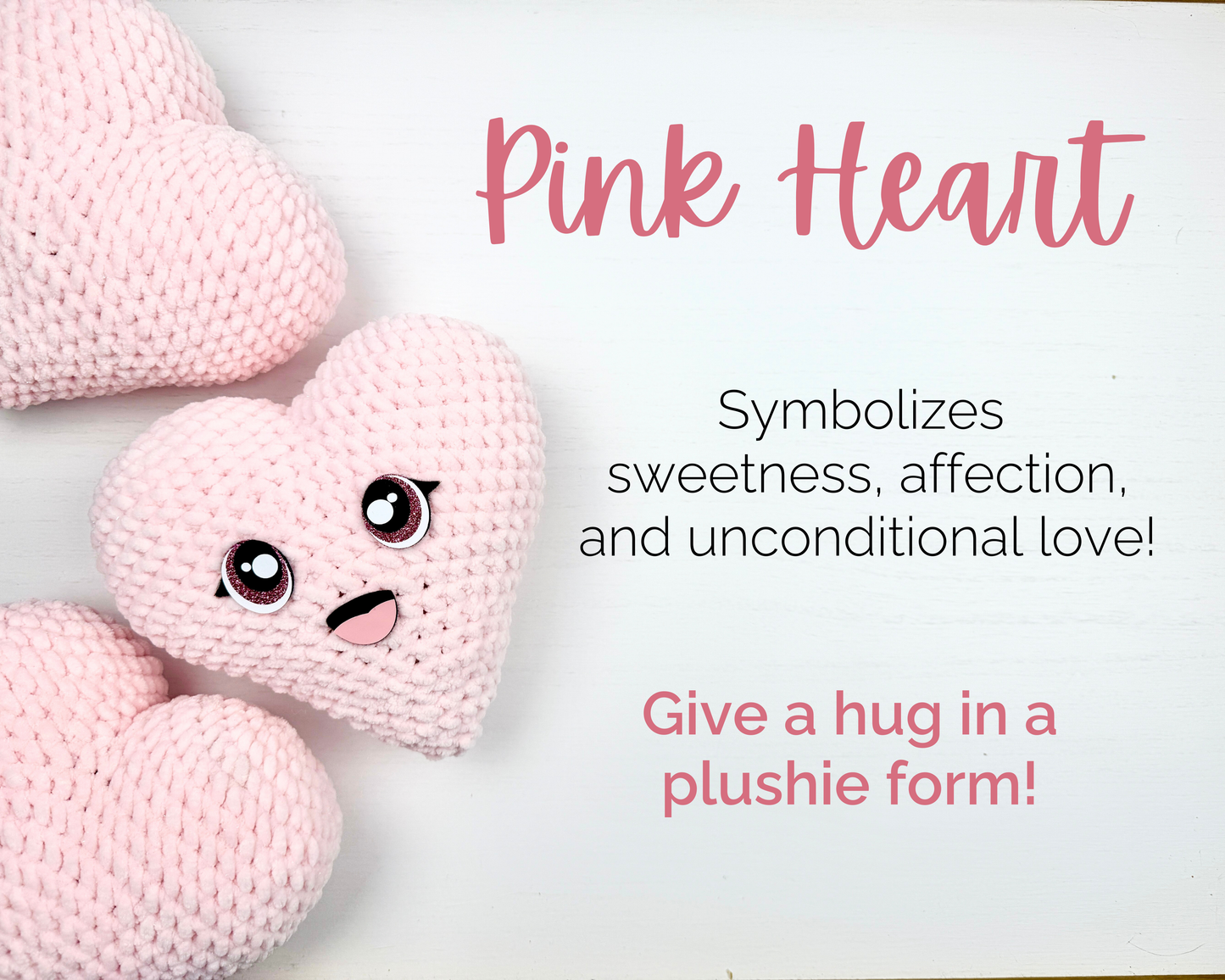 Crochet Kawaii Heart Pillow | Custom Handmade Plush | Cutecore Home Decor