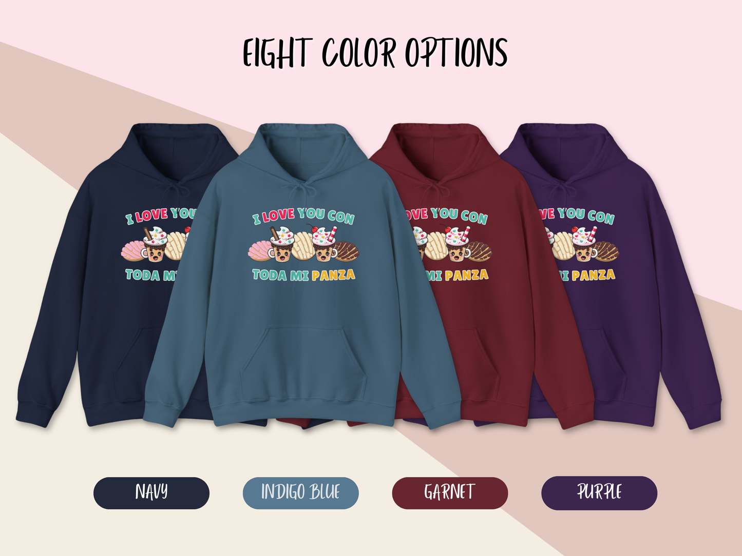 Kawaii Graphic Hoodie - I love you con toda mi Panza
