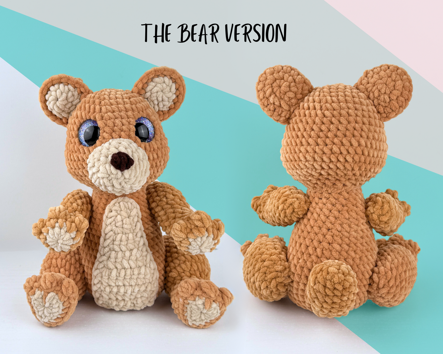 Amigos Crochet Pattern | Amigurumi Digital Download PDF Tutorial | Teddy Bear, Bunny and Cat