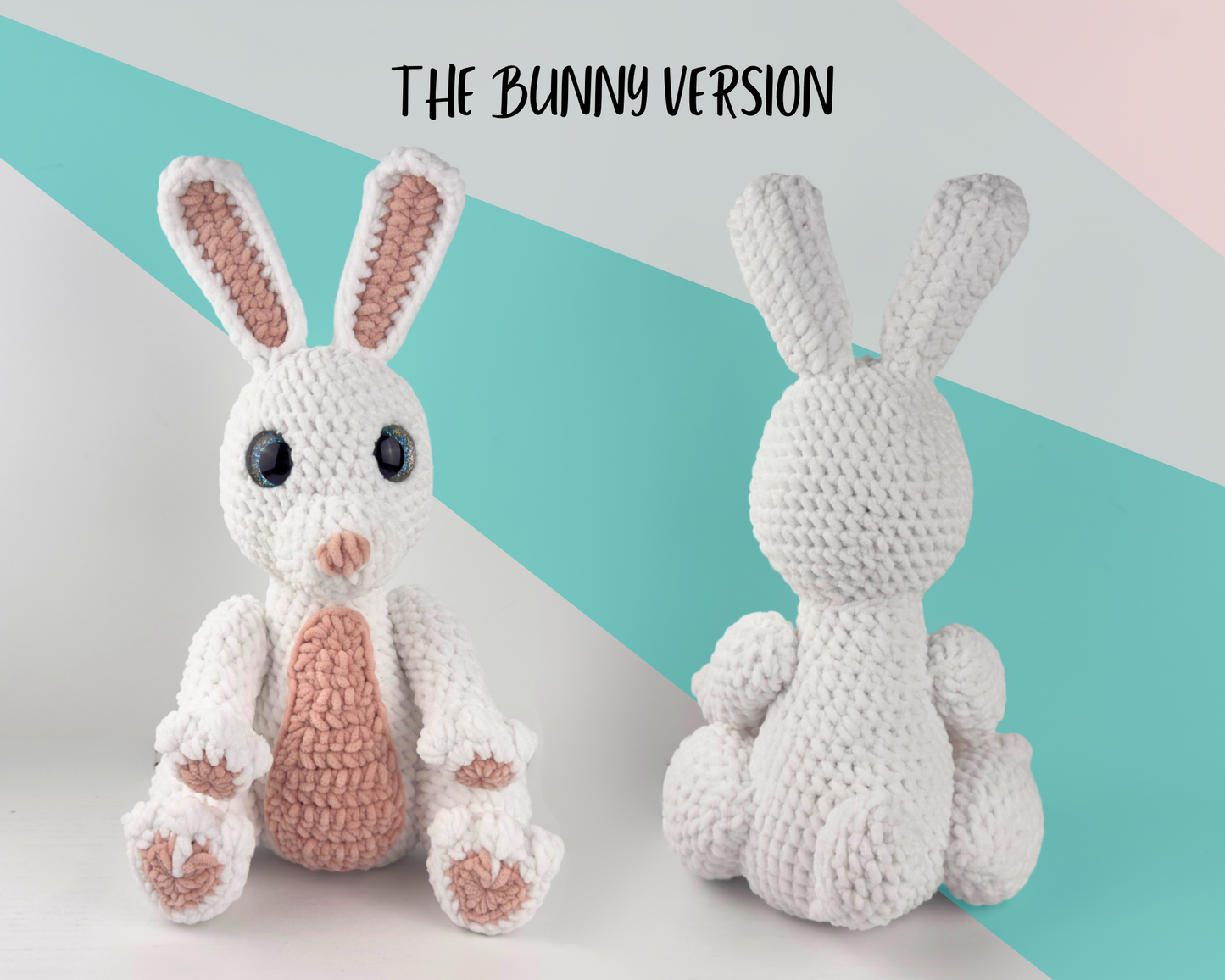 Amigos Crochet Pattern | Amigurumi Digital Download PDF Tutorial | Teddy Bear, Bunny and Cat