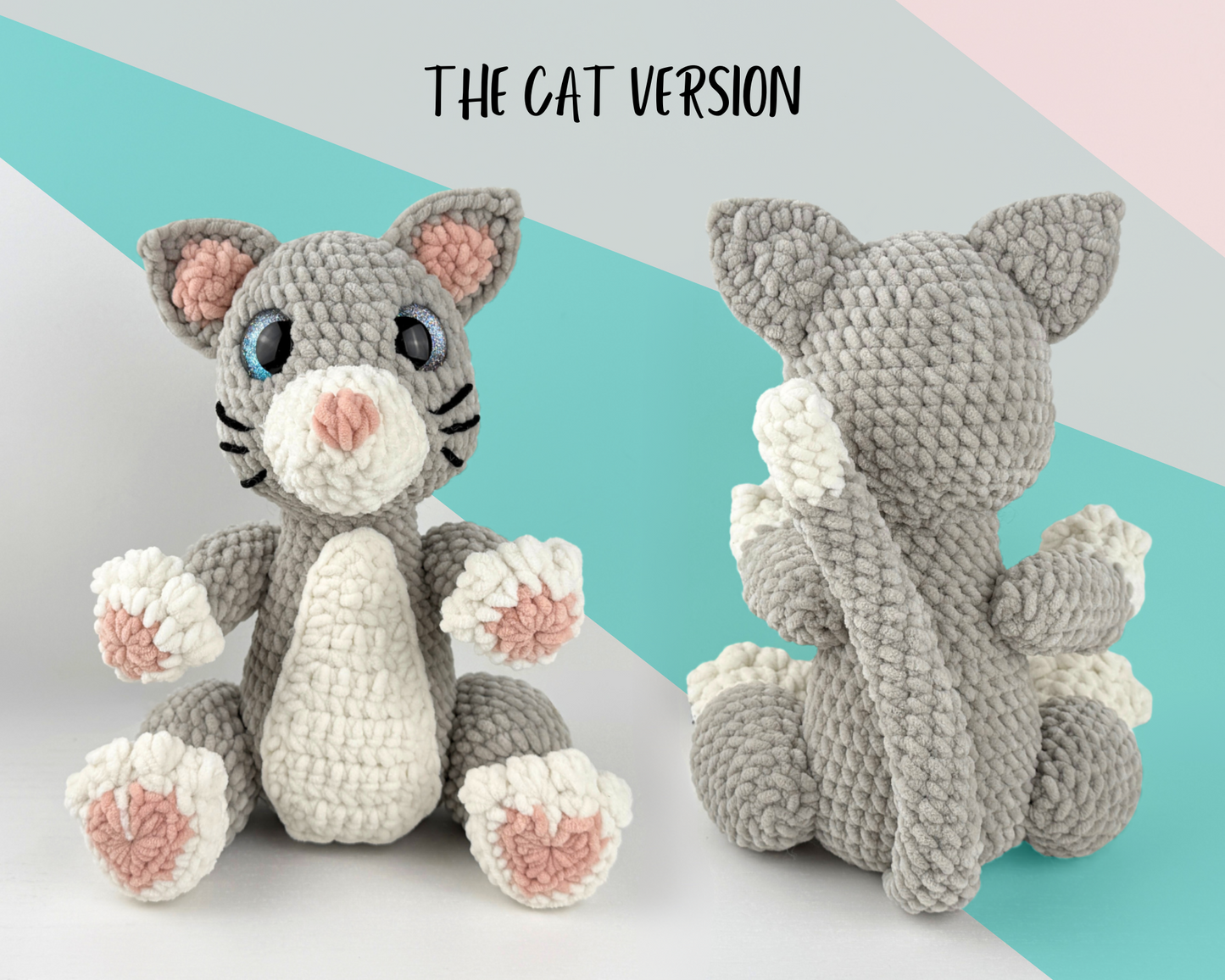 Amigos Crochet Pattern | Amigurumi Digital Download PDF Tutorial | Teddy Bear, Bunny and Cat