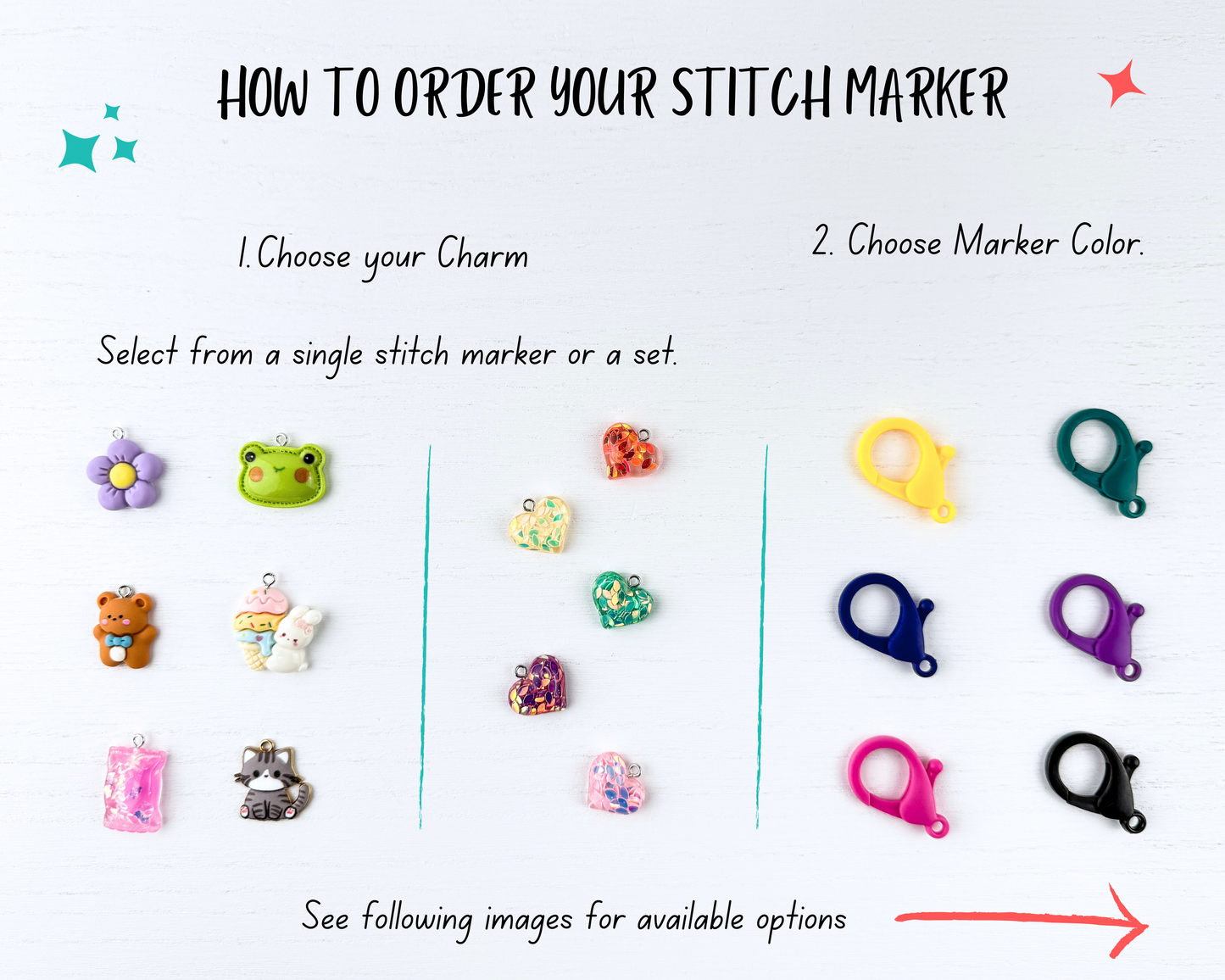 Custom Stitch Marker with Lobster Clasp | LIVE ONLY