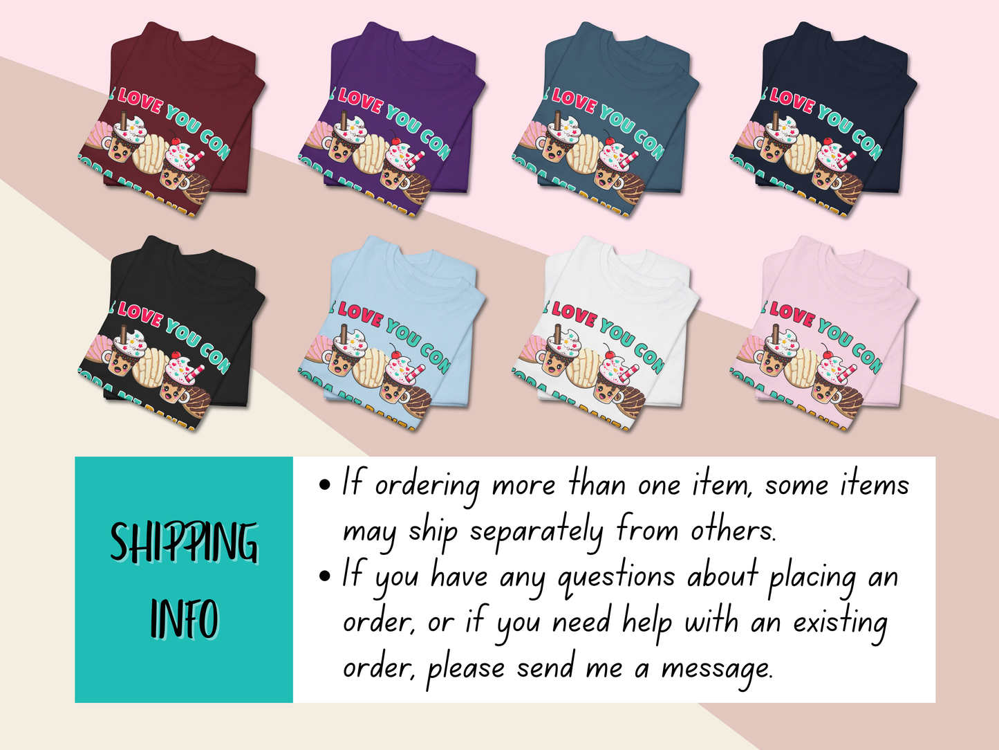 Kawaii Graphic Tee - I love you con toda mi Panza