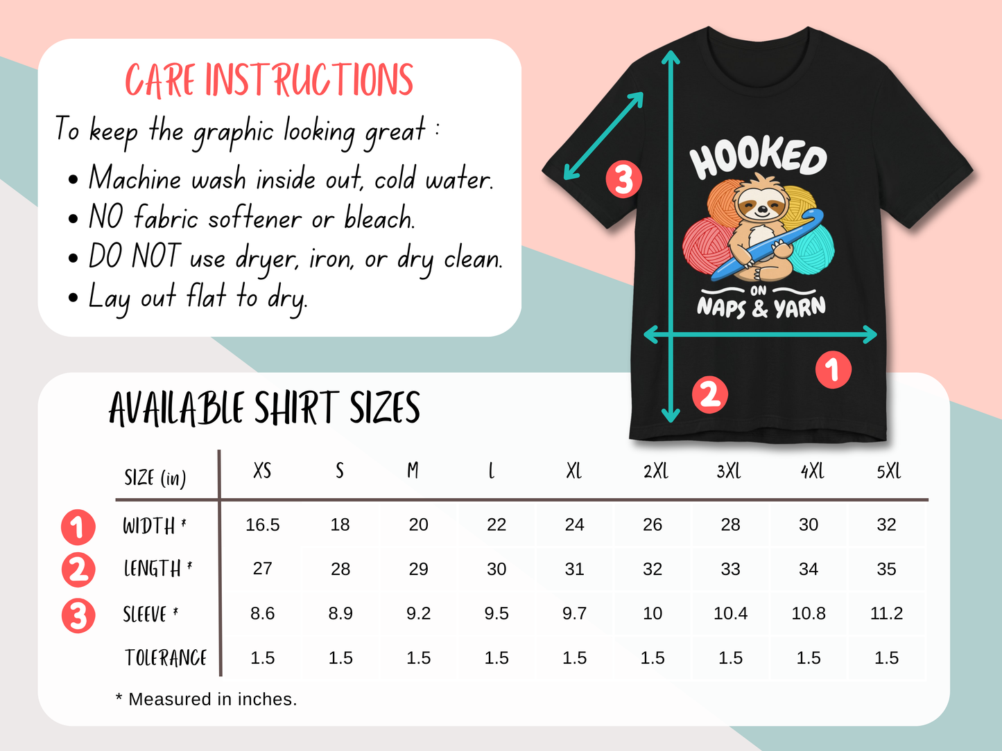 Sloth 'Hooked on Naps and Yarn' Shirt