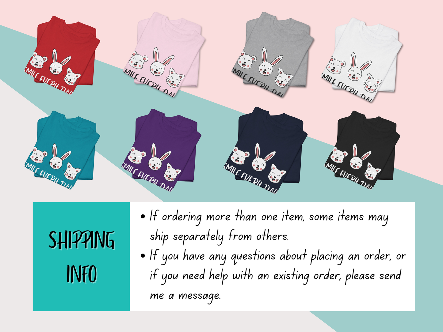 Kawaii Graphic Tee - Smile Every Day