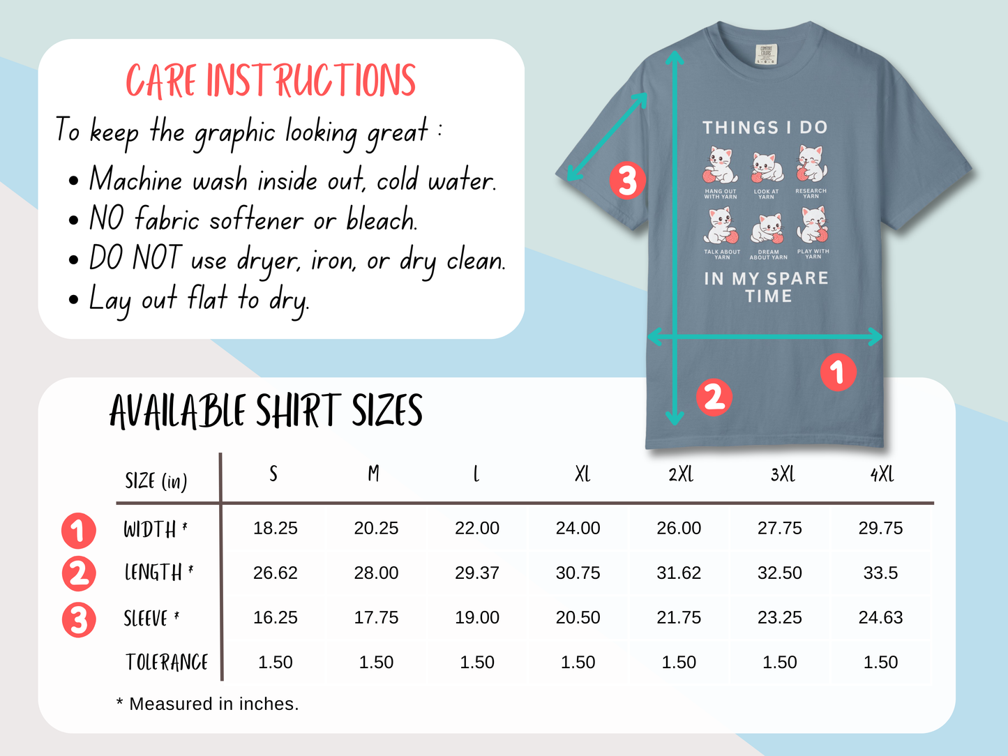 Funny Cute Cat Shirt | Spare Time Activities with Yarn Short Sleeve Tee