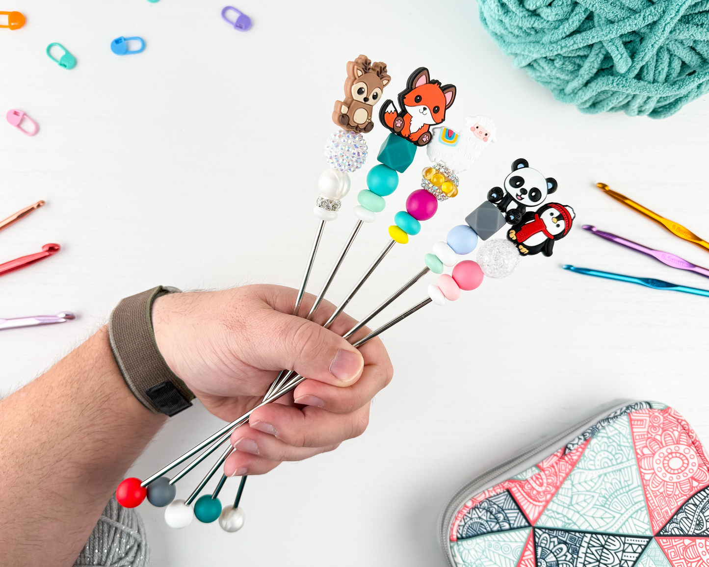 10 inch Amigurumi Sewing Stick | Kawaii Animal Charm (Set 2)