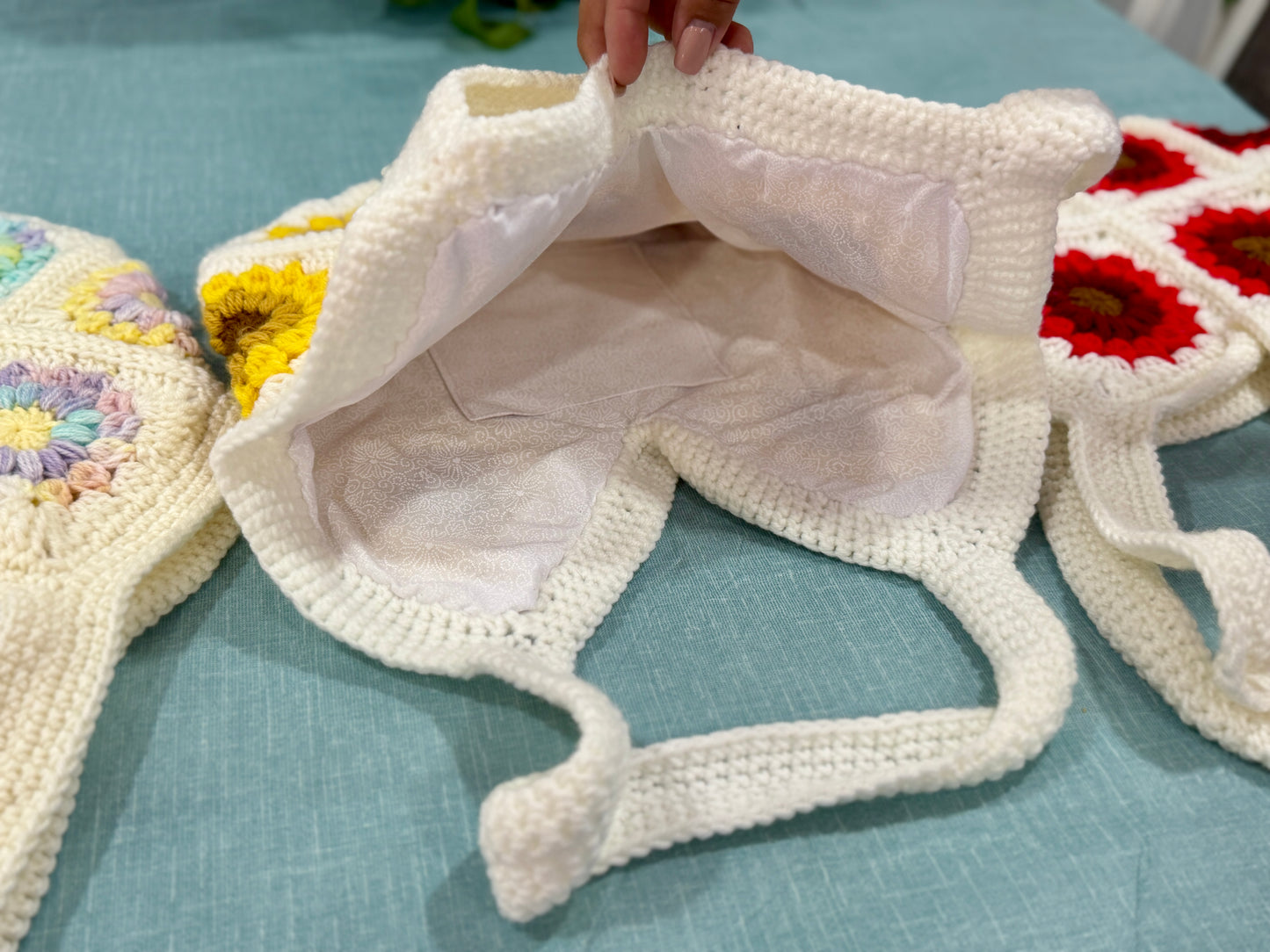 Sunflower Crochet Tote Bag | Granny Square Shoulder Purse
