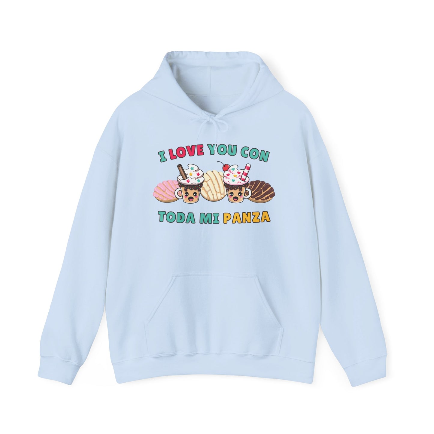 Kawaii Graphic Hoodie - I love you con toda mi Panza