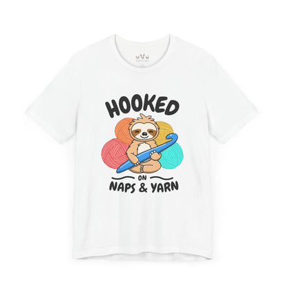 Sloth 'Hooked on Naps and Yarn' Shirt