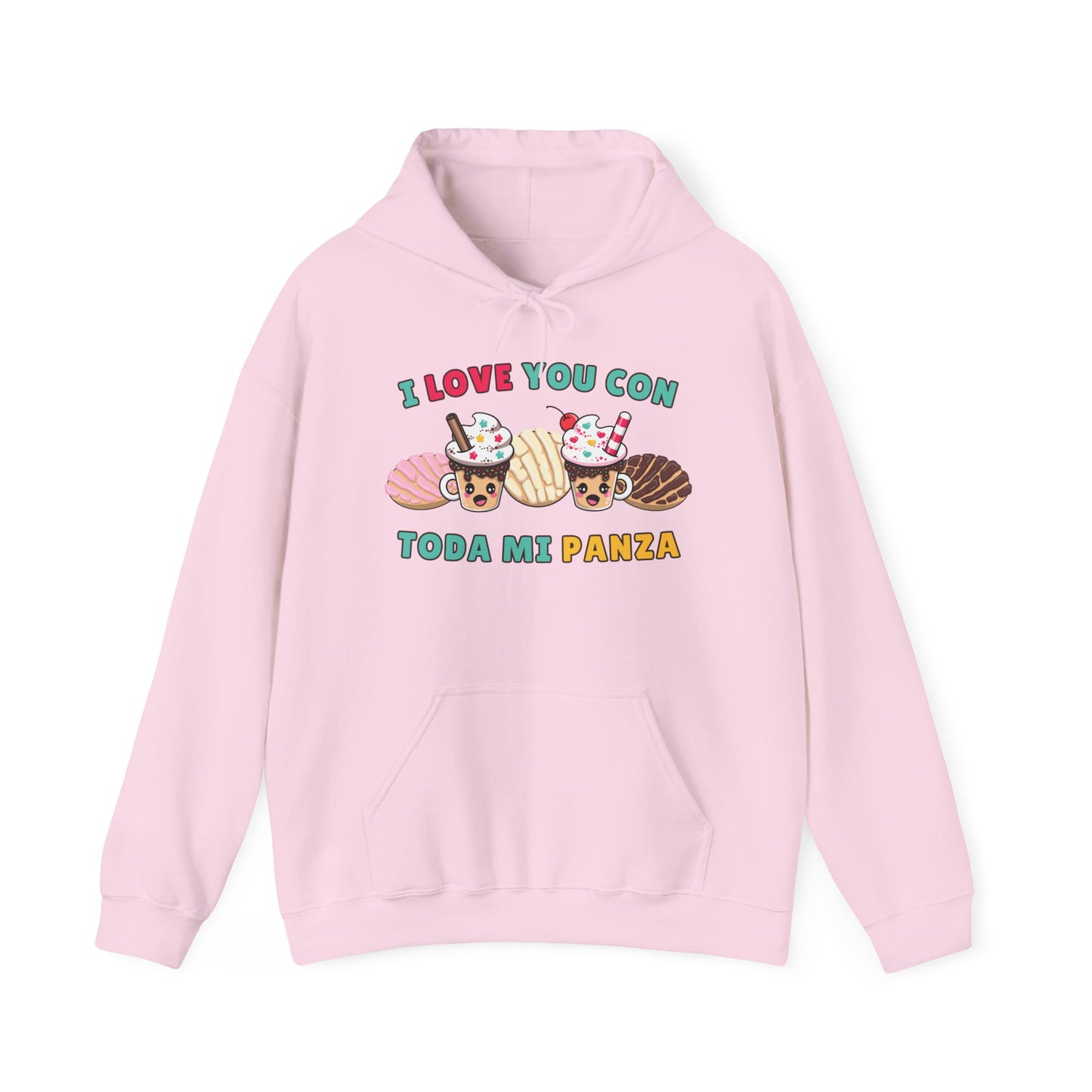 Kawaii Graphic Hoodie - I love you con toda mi Panza