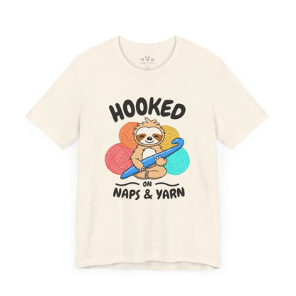 Sloth 'Hooked on Naps and Yarn' Shirt