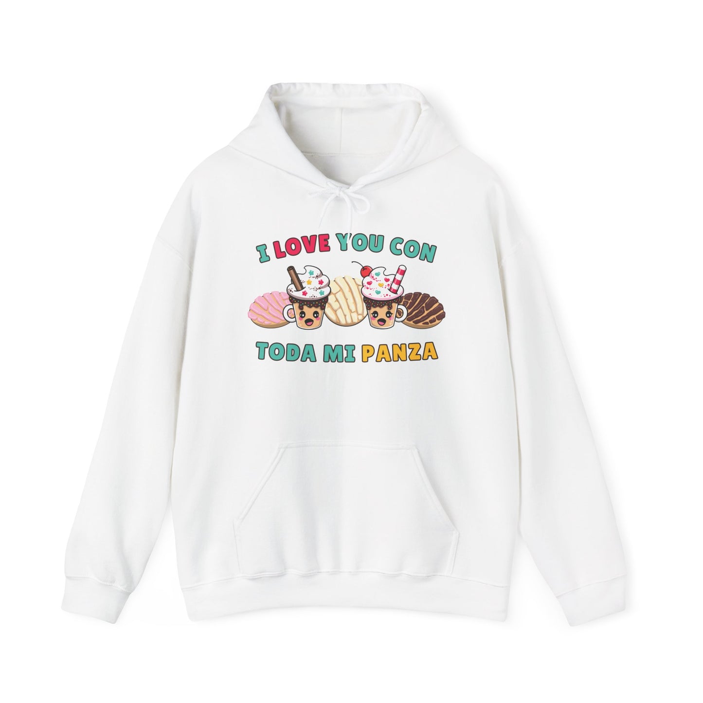 Kawaii Graphic Hoodie - I love you con toda mi Panza