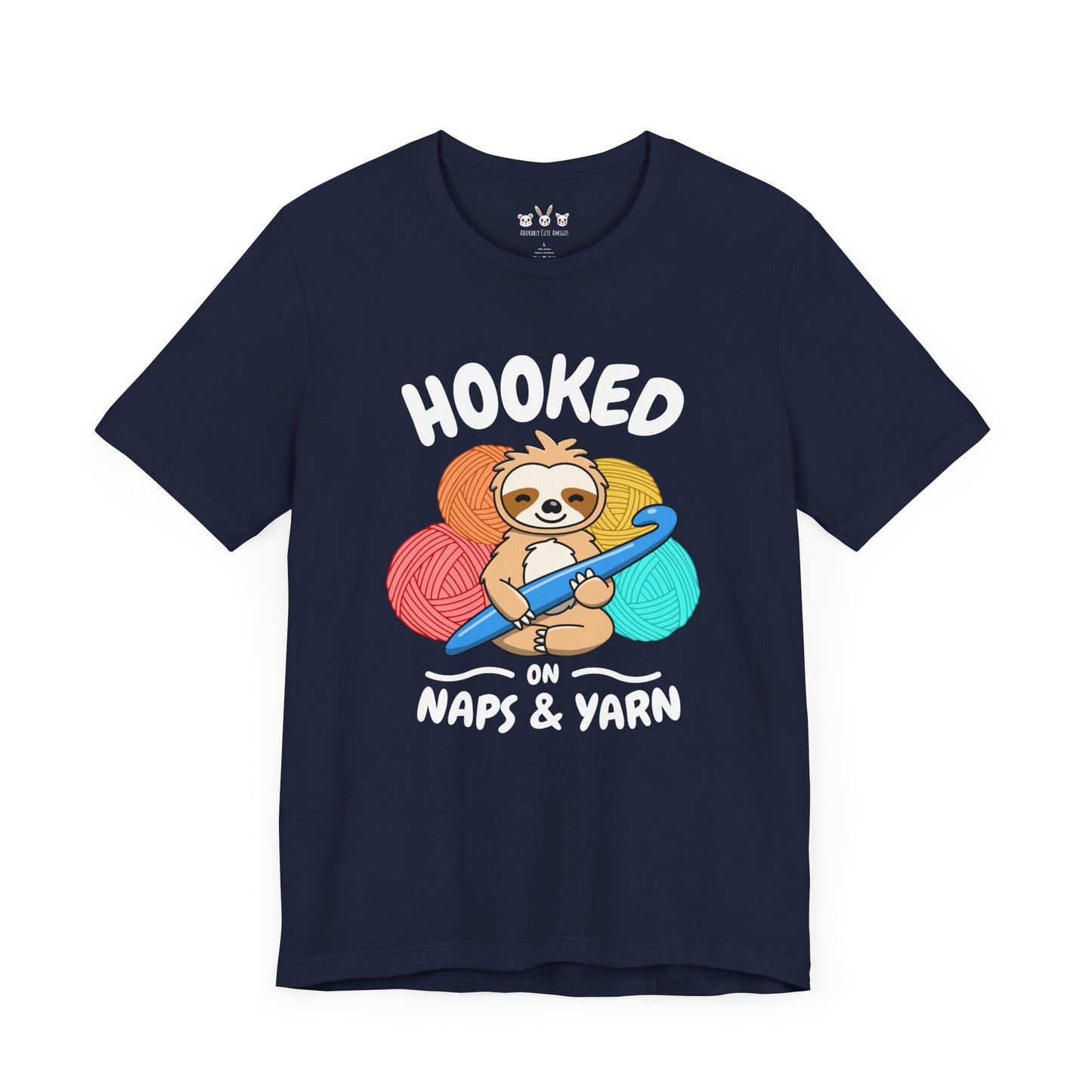 Sloth 'Hooked on Naps and Yarn' Shirt