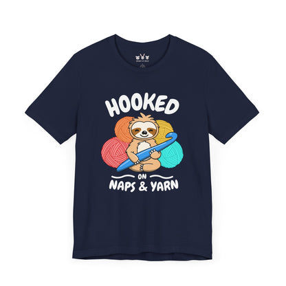 Sloth 'Hooked on Naps and Yarn' Shirt
