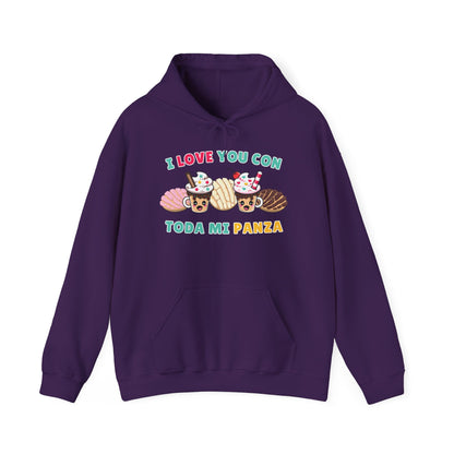 Kawaii Graphic Hoodie - I love you con toda mi Panza