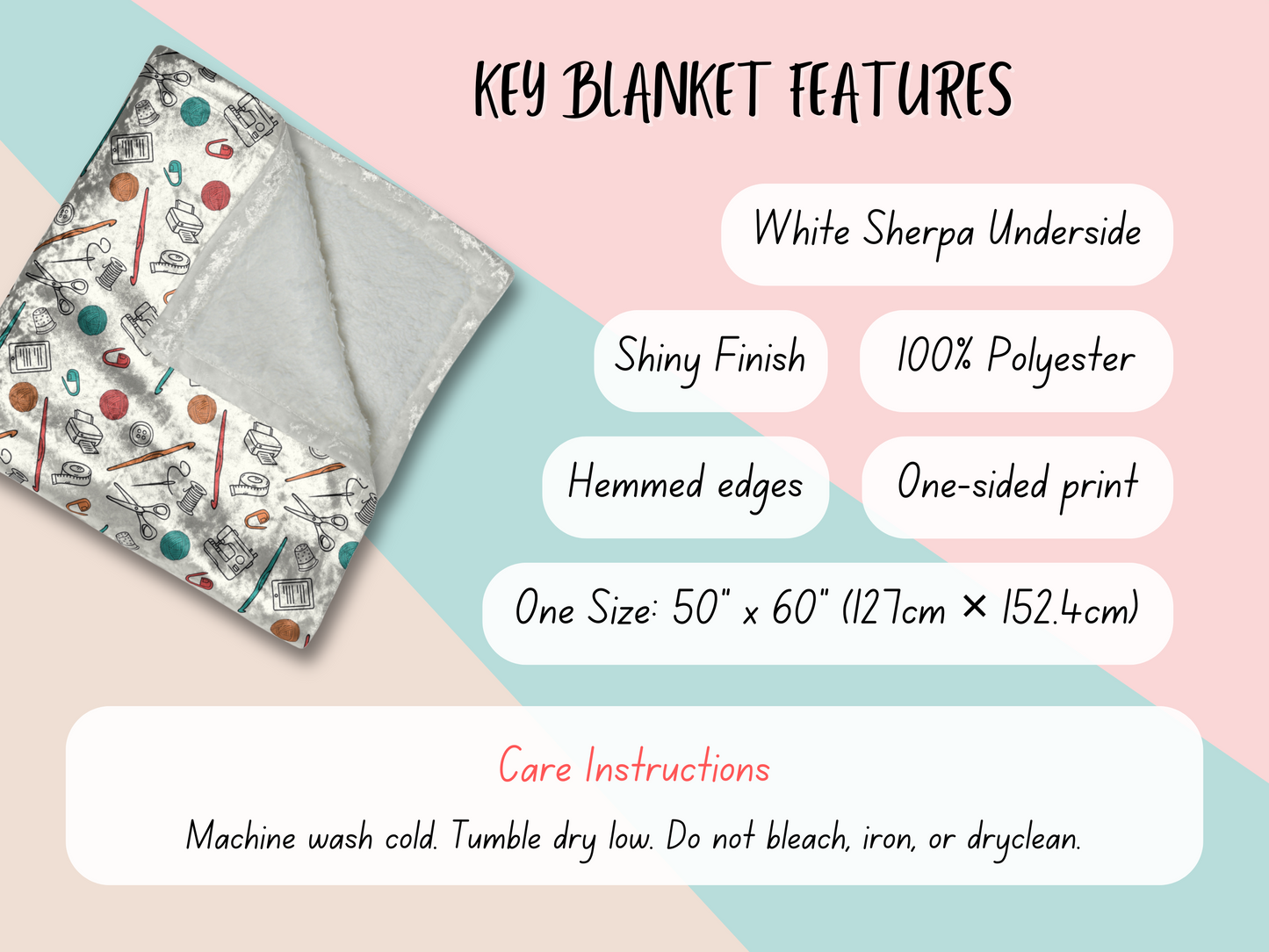 Cozy Velvet Blanket - Crochet Crafting Tools