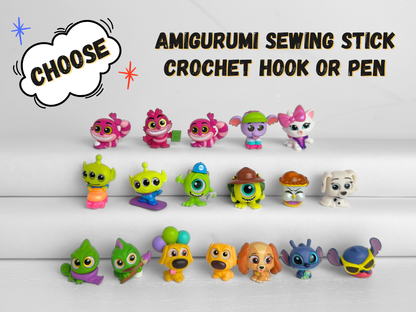 Choose Amigurumi Stick, Crochet Hook or Pen | Doorables Collection I