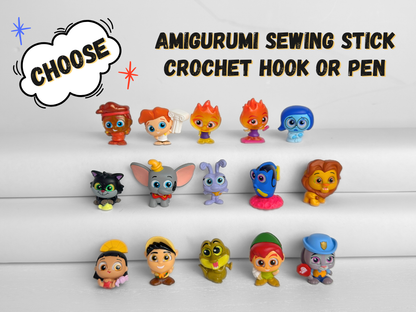 Choose Amigurumi Stick, Crochet Hook or Pen | Doorables Collection II