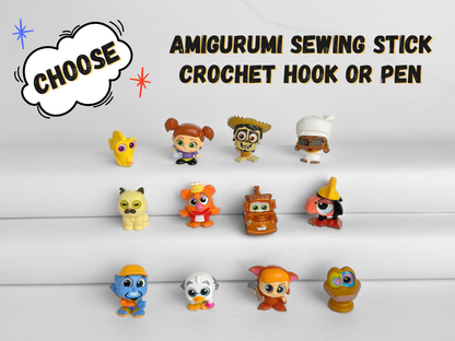 Choose Amigurumi Stick, Crochet Hook or Pen | Doorables Collection III