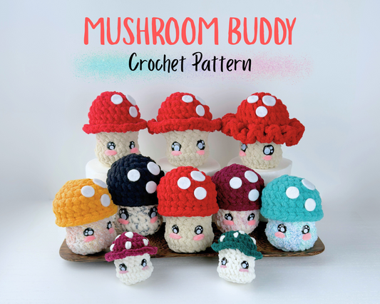 Mushroom Crochet Pattern | Amigurumi Digital Download PDF Tutorial | Toadstool
