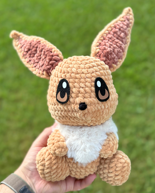 Elemental Fox Plush | Brown Crochet Amigurumi Plushie | Cute Handmade Gift
