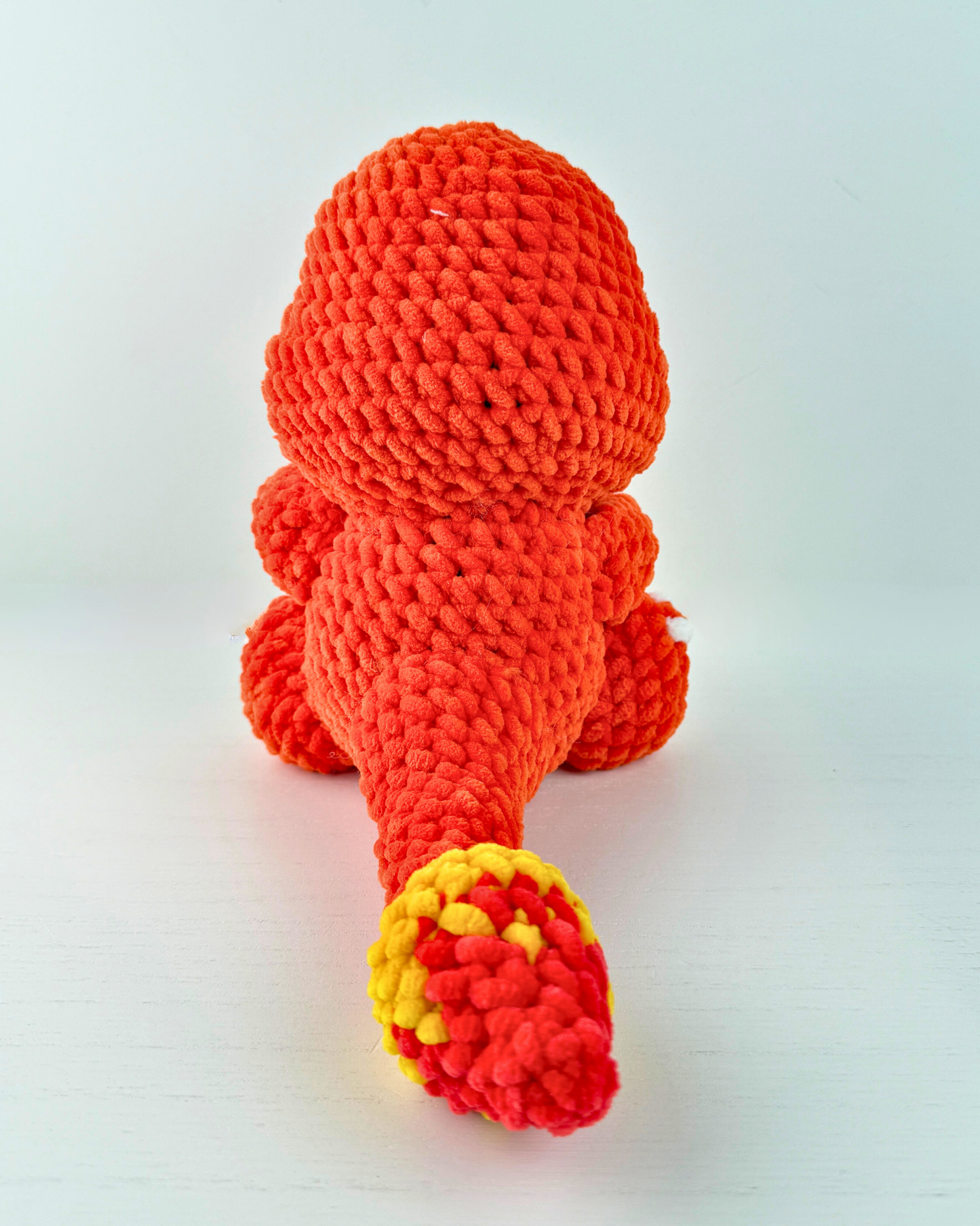 Fire Lizard Plush | Orange Crochet Amigurumi Plushie | Cute Handmade Gift