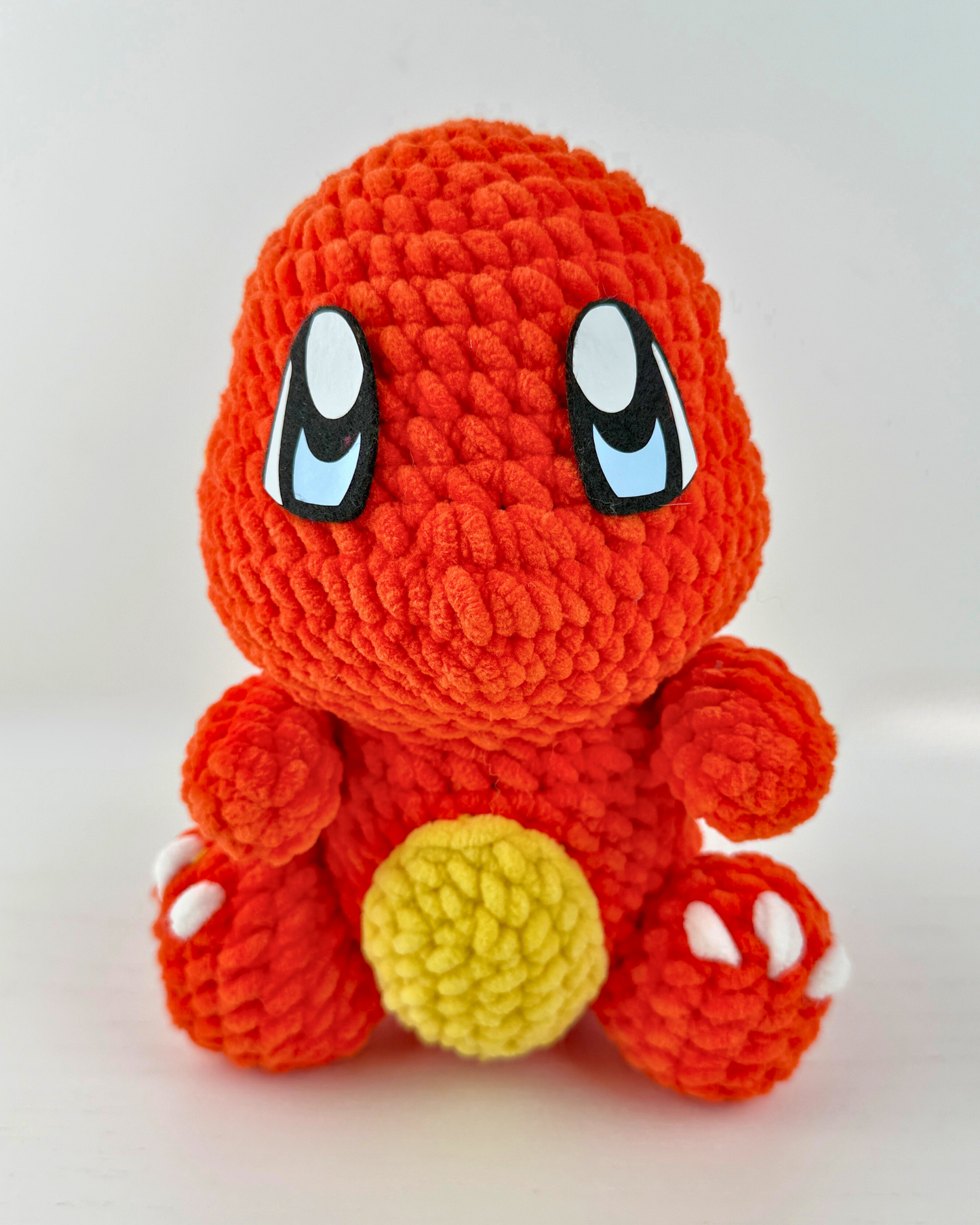 Fire Lizard Plush | Orange Crochet Amigurumi Plushie | Cute Handmade Gift