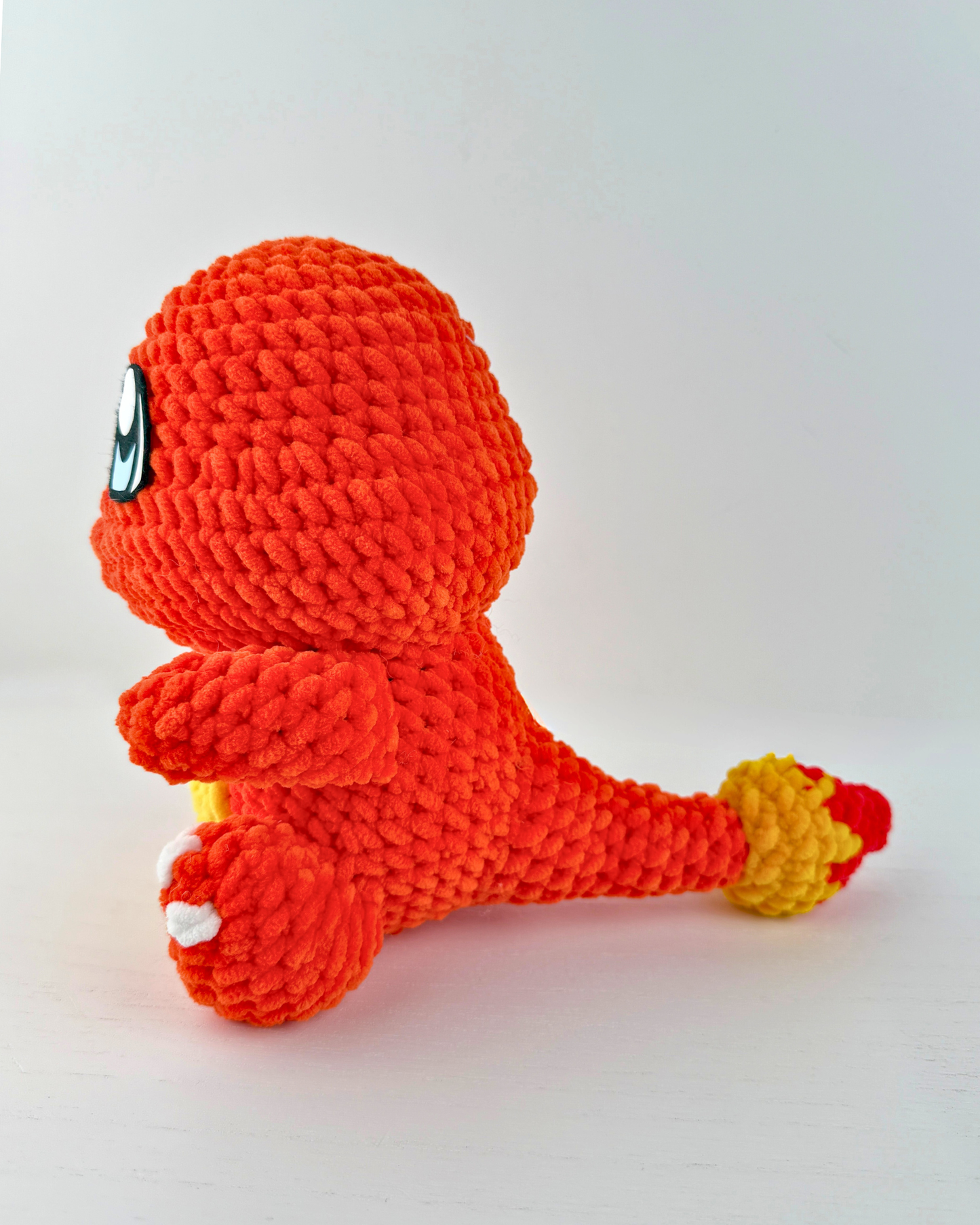 Fire Lizard Plush | Orange Crochet Amigurumi Plushie | Cute Handmade Gift