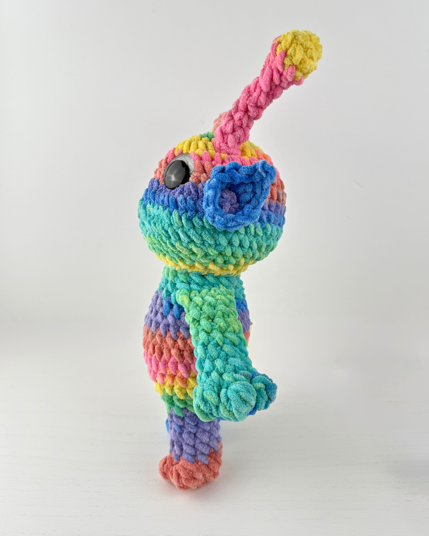Rainbow Alien Martian Plush | Sci-Fi Crochet Amigurumi Plushie | Cute Handmade Gift