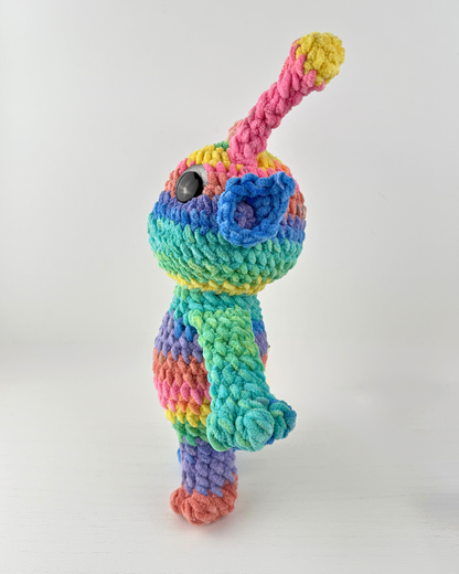 Rainbow Alien Martian Plush | Sci-Fi Crochet Amigurumi Plushie | Cute Handmade Gift