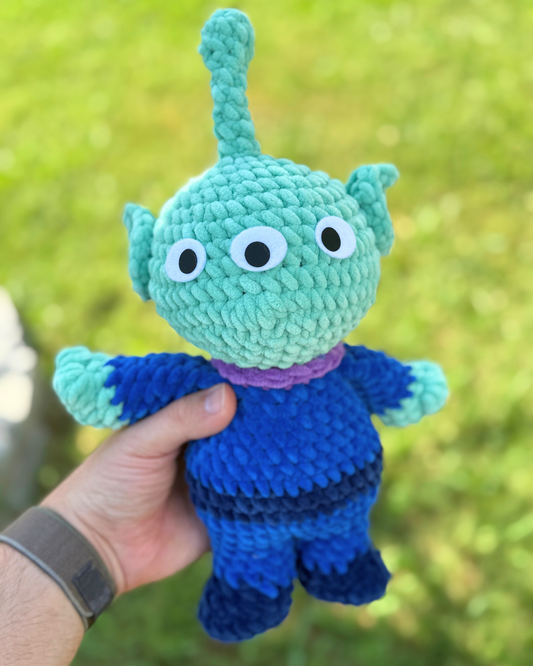 Toy Alien Plush | Green Crochet Amigurumi Plushie | Cute Handmade Gift