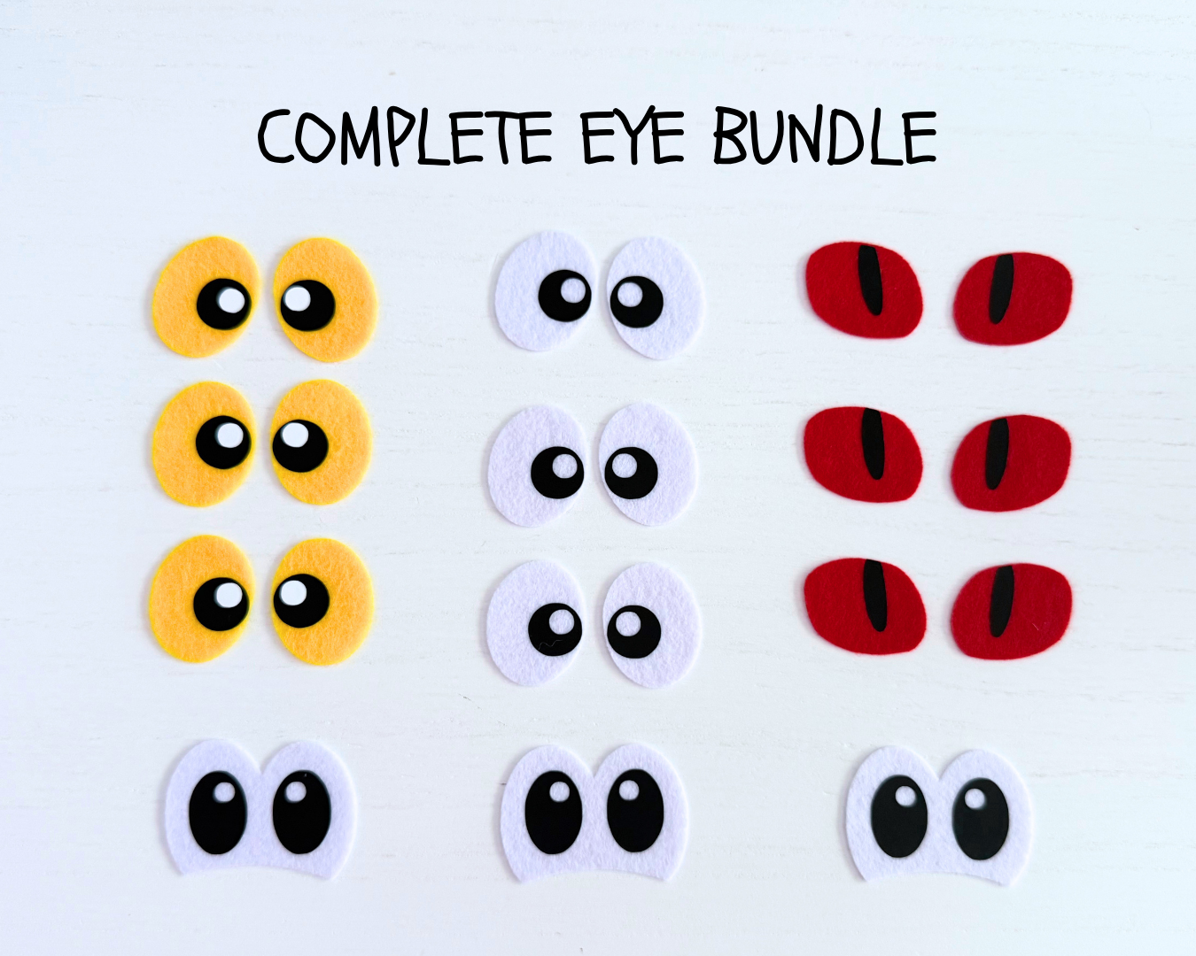 Willey the Reptile Felt Eyes – Amigurumi Plushie Eyes