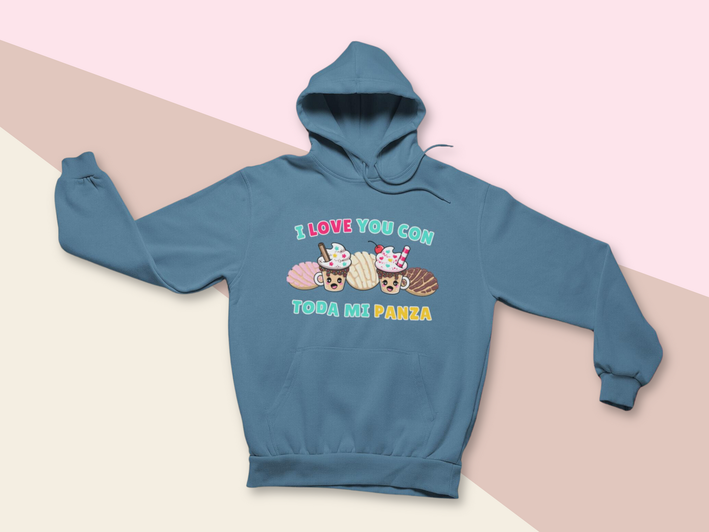 Kawaii Graphic Hoodie - I love you con toda mi Panza