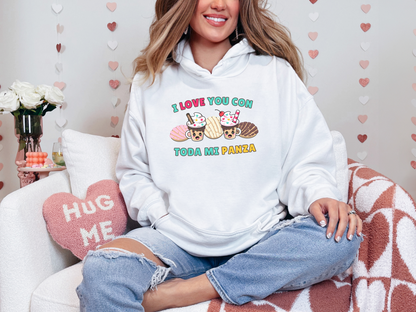 Kawaii Graphic Hoodie - I love you con toda mi Panza