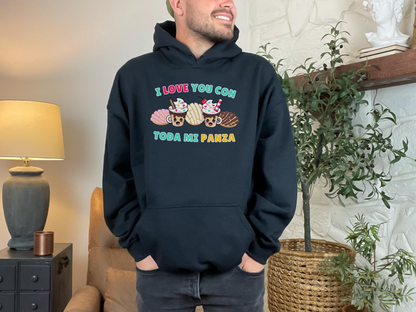 Kawaii Graphic Hoodie - I love you con toda mi Panza