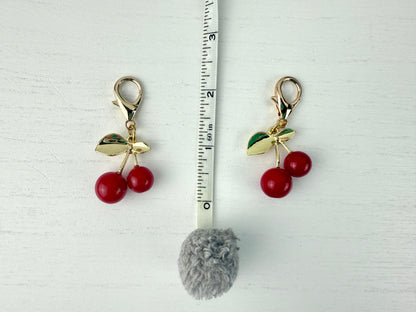 Cherry Stitch Marker with Lobster Clasp