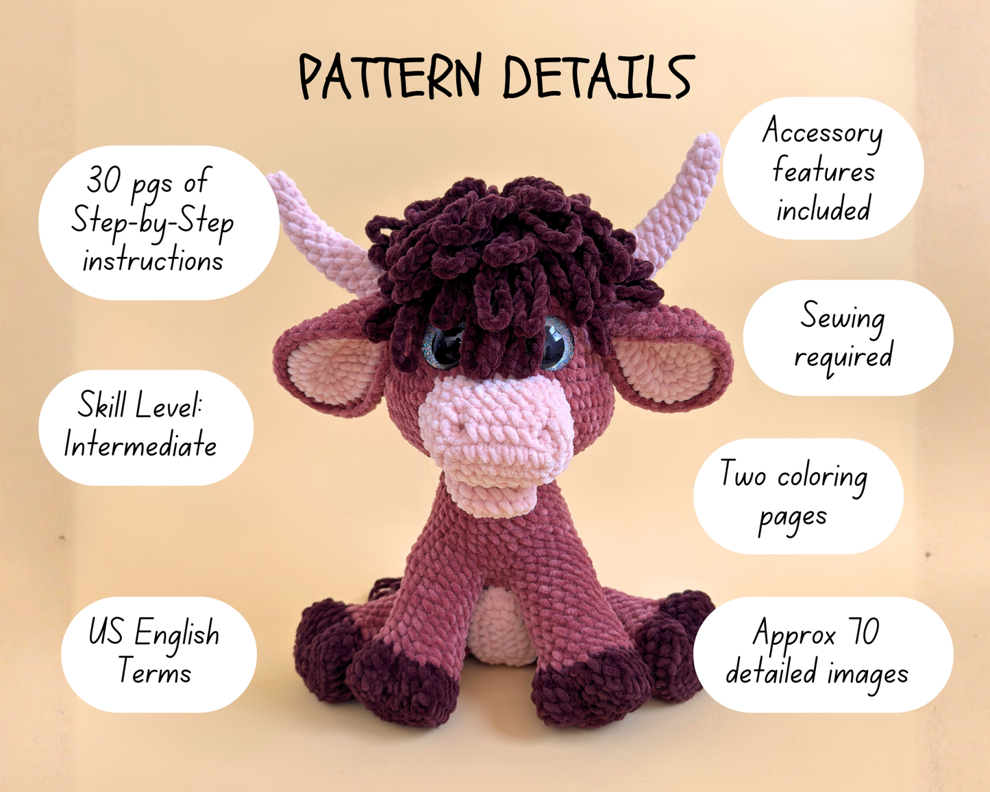 Country Cow Crochet Pattern | Leche an Soya