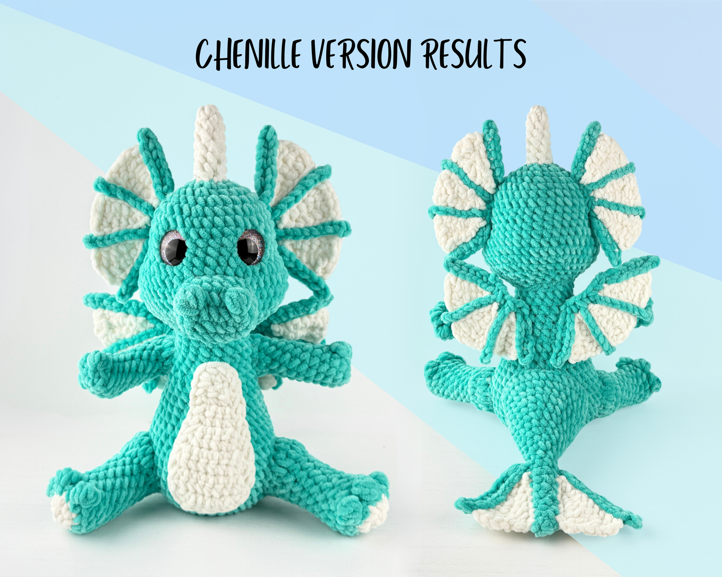 Water Dragon Crochet Pattern | Amigurumi Digital Download PDF Tutorial | Dewdrop