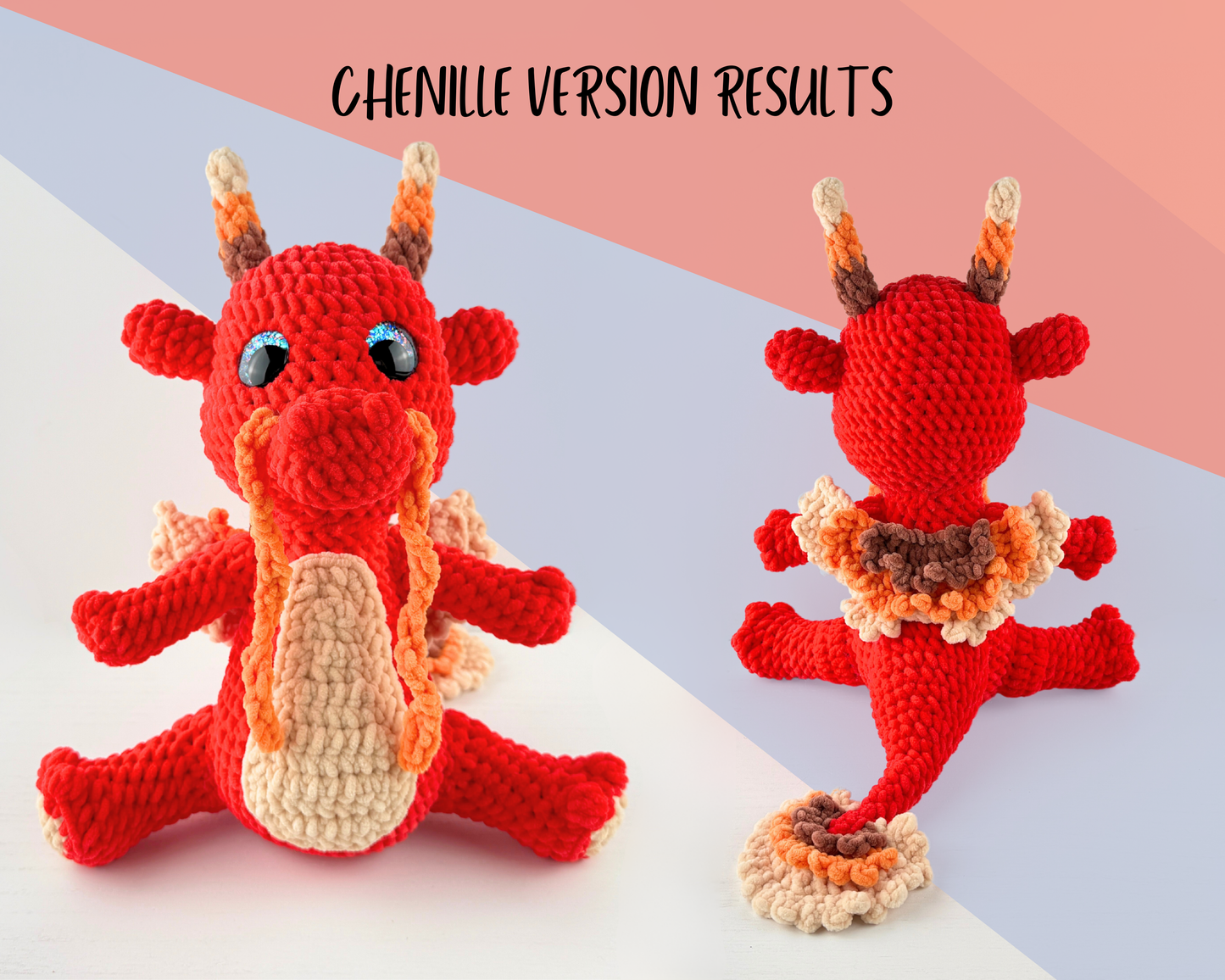 Fire Dragon Crochet Pattern | Amigurumi Digital Download PDF Tutorial | Ignis