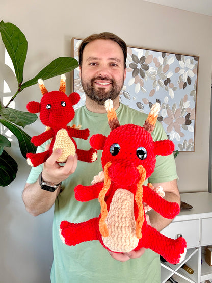 Fire Dragon Crochet Pattern | Amigurumi Digital Download PDF Tutorial | Ignis