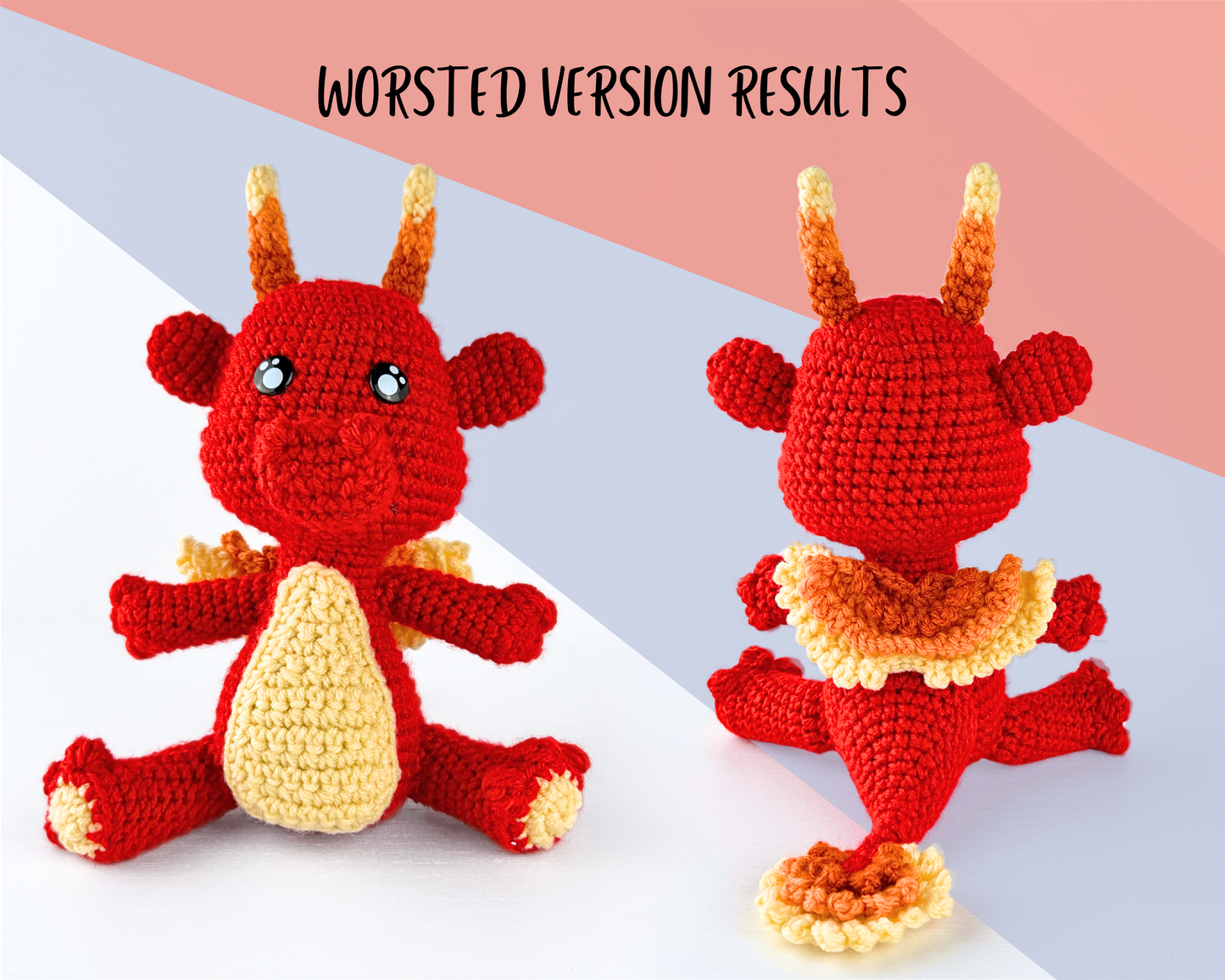 Fire Dragon Crochet Pattern | Amigurumi Digital Download PDF Tutorial | Ignis