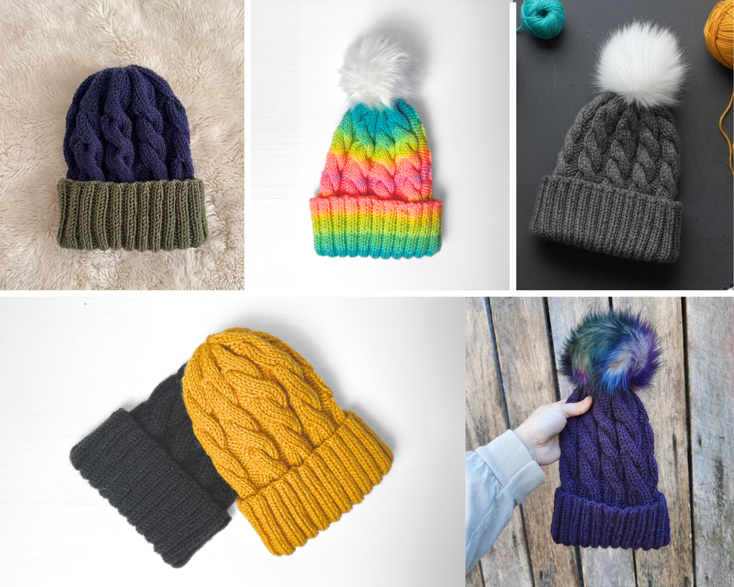 Twisted Cable Beanie Knitting Pattern | Winter Hat Tutorial PDF
