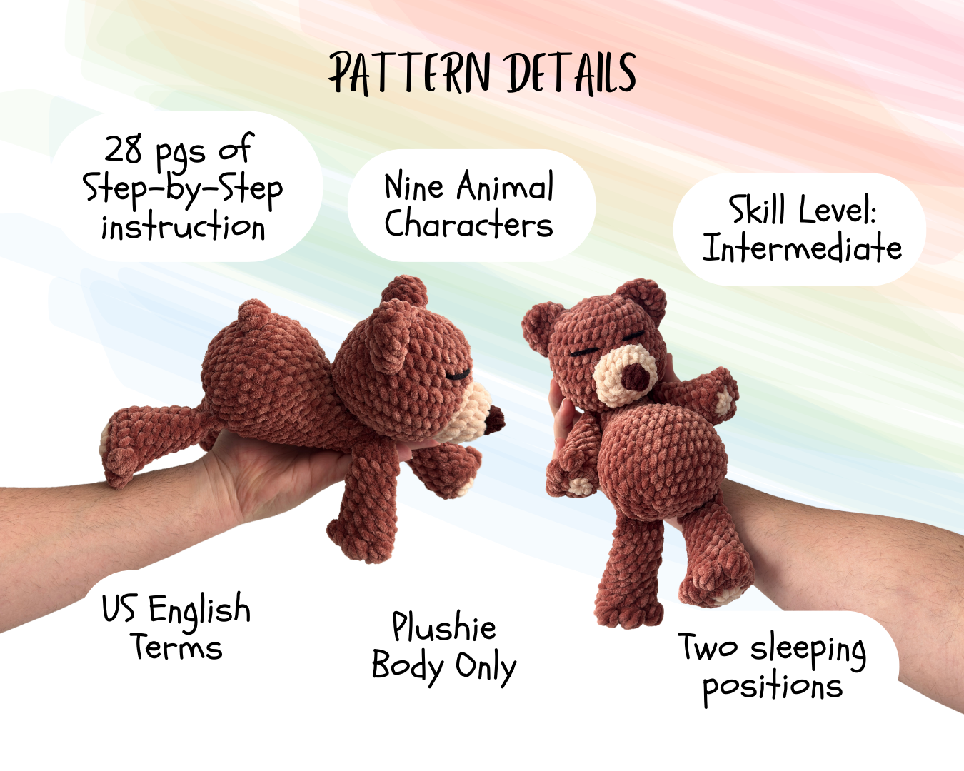 Sleepy Animal Crochet Pattern