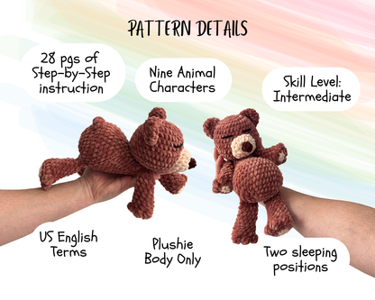 Sleepy Animal Crochet Pattern